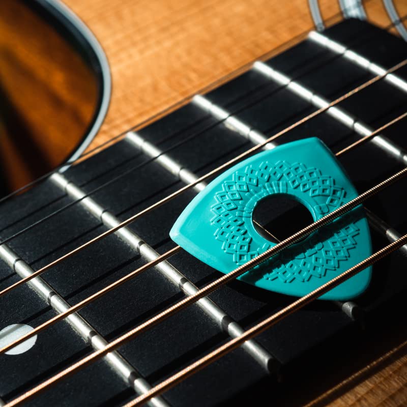Bog Street Axe Blade Light Ergonomic, 3-Sided Guitar Pick. - One .5mm standard tip and Two 1.5mm Jazz style tips. (6-Pack) 6-Pack