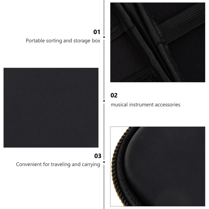 [AUSTRALIA] - Single Harmonica Case Storage Bag: Harmonica Carrying Case Hard Shell Zipper Pouch Musical Instrument Accessories 