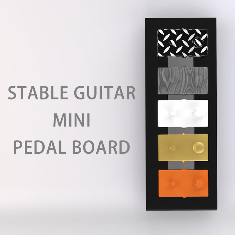 Mini Pedal Board Guitar Effects Compact Small Pedalboard with Bass Pedals Mountain Tape, Aluminum Alloy Super light Effect (15.6 inch) 15.6 inch