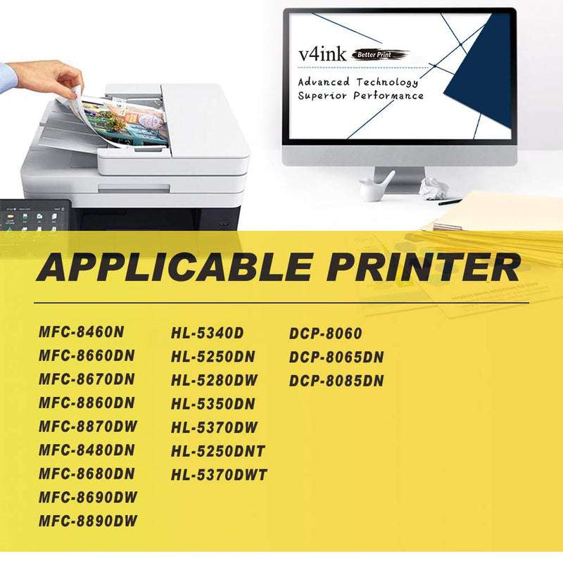 V4INK 1PK Compatible DR-620 DR-520 Drum Replacement for Brother DR520 DR620 Drum for Brother HL-5250DN HL-5340D HL-5370DW MFC-8480DN MFC-8690DW MFC-8860DN MFC-8890DW DCP-8060 DCP-8065DN Printer
