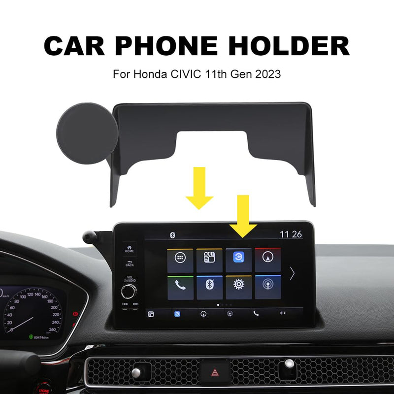 Kyostar Car Phone Holder Compatible with 2022-2023 Honda Civic Accessories 9" Touchscreen Air Vent Screen Fixed Clip Cell Phone Mount Hands-Free 360 Degree Rotation
