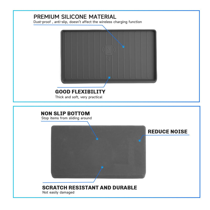 SXCY for 2026 Nissan Sentra Wireless Charging Protective Mats | for 2026 Nissan Sentra Accessories Center Console Inserts Liner Anti-Slip Anti-Dust Waterproof Mats 2026 Sentra Wireless Charging Protective Mat