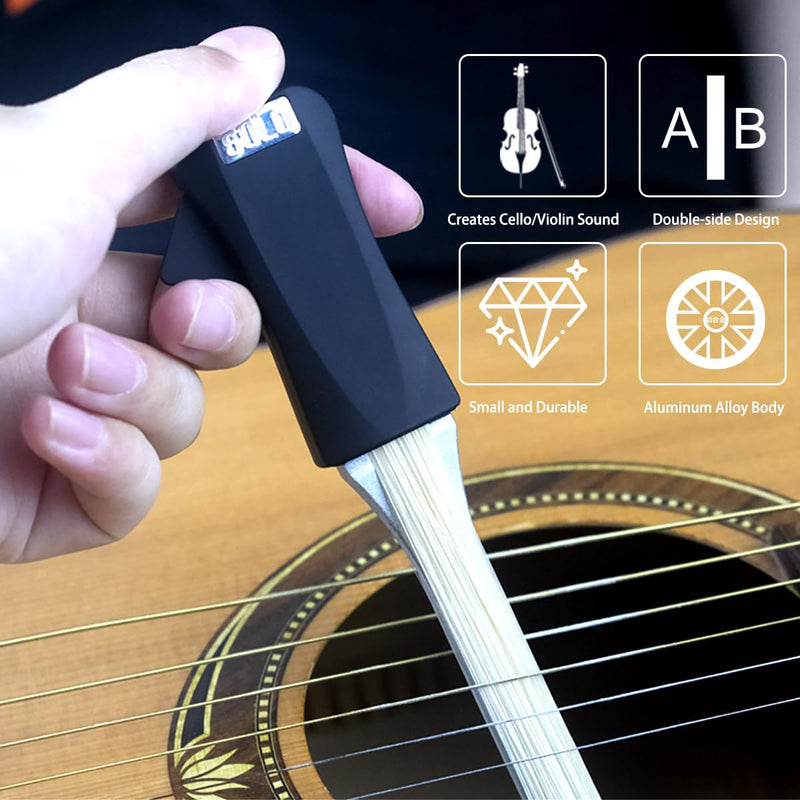 Guitar Bow - Makes Your Guitar a Cello/Violin - 2-in-1 Bow and Pick Fun and Creative Tools for Acoustic Guitar Steel Stringed Instrument