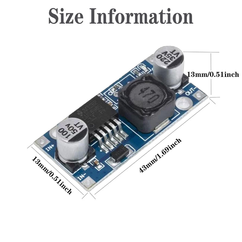 Idota Pack of 10 Step Down Converter, DC-DC 3A Buck Converter Voltage Regulator Adjustable Power Supply Downward Module, 3.2-46V to 1.25-35V DC to DC Converter Module