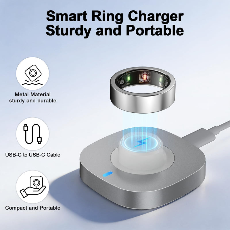 Charger Compatible with Aura-Ring Gen 3-Size 11 | Fast Safe Charging Dock with USB-C Cable for Smart Ring Accessories(Not Compatible with Aura-Ring Gen 5/4) Size 11