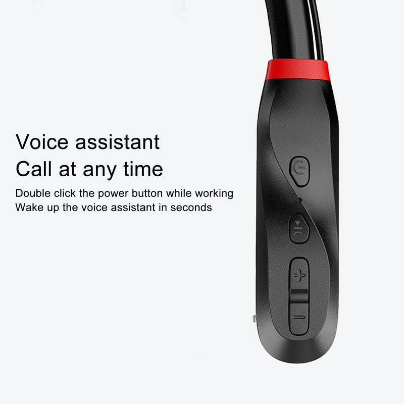 Neckband Headphones, Noise Canceling Deep Bass IPX5 Earphones Long Battery Life for Running for Live Streaming