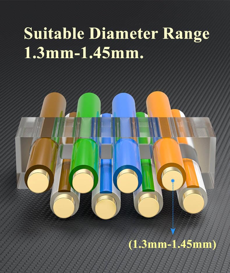 100-Pack Cat7 Cat6A Pass Through Shielded RJ45 Connectors | Modular Network RJ45 Plugs Ends for Cat7 Cat6A, 100PCS Strain Relief