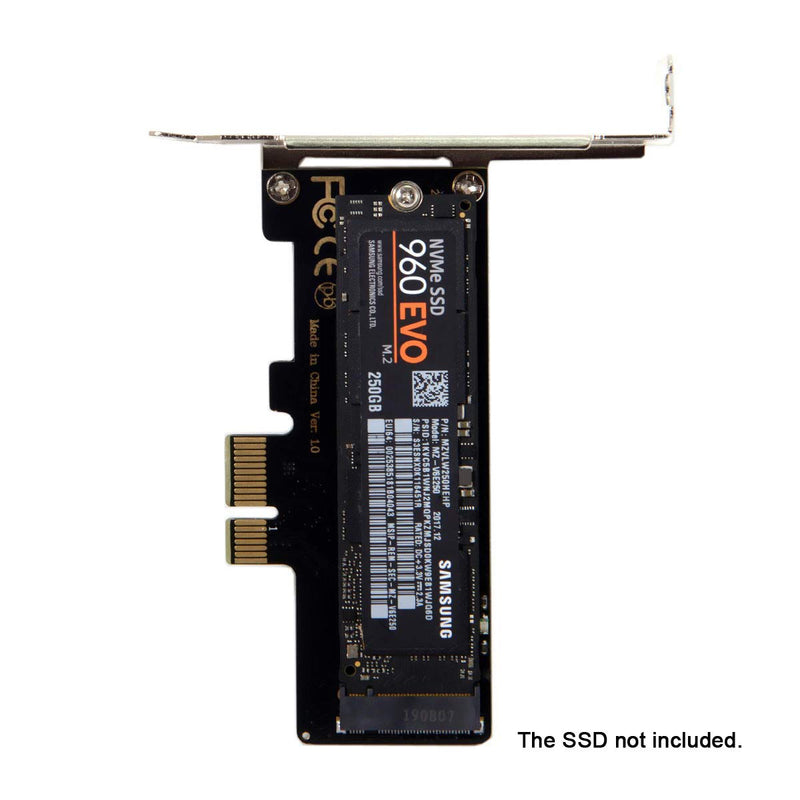 Xiwai Low Profile PCI-E 3.0 x1 Lane to M.2 NGFF M-Key SSD Nvme AHCI PCI Express Adapter Card