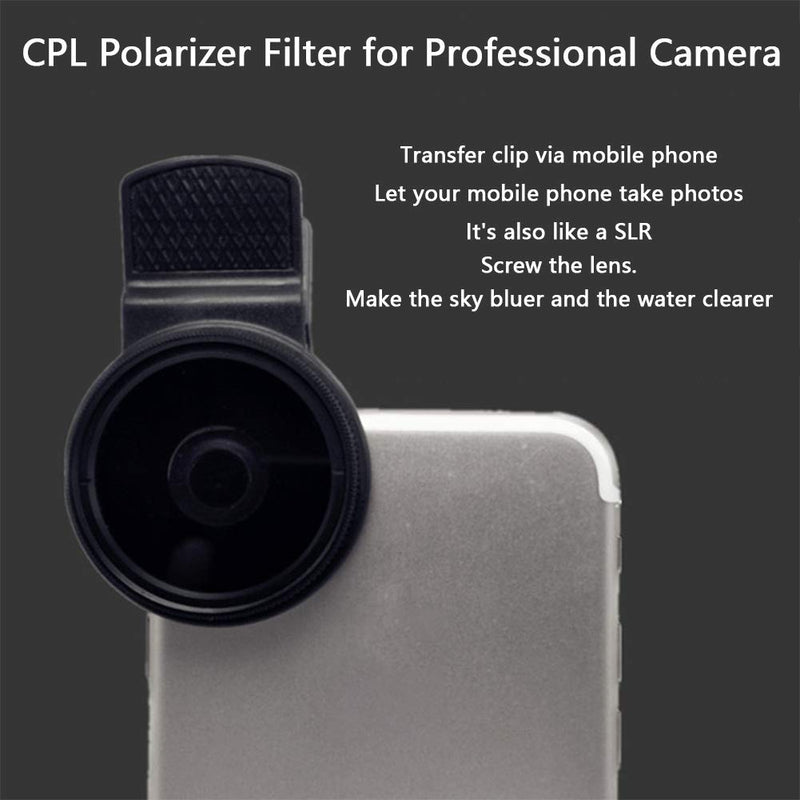 [AUSTRALIA] - 37MM Circular Universal Portable Polarizer Camera Lens CPL Filter Professional(Black) 