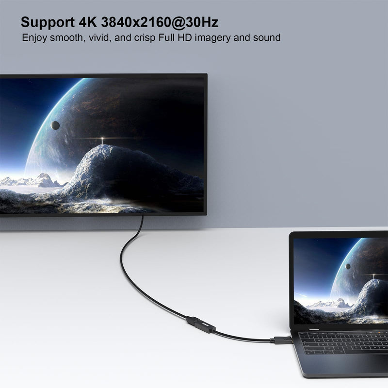 BENFEI 4K DisplayPort to HDMI Adapter 5 Pack, Uni-Directional | DP 1.2 Computer to HDMI 2.0 Screen Gold-Plated DP (Male to Female) Compatible with Lenovo Dell HP and Other Passive Black 4K 30Hz-5 Pack