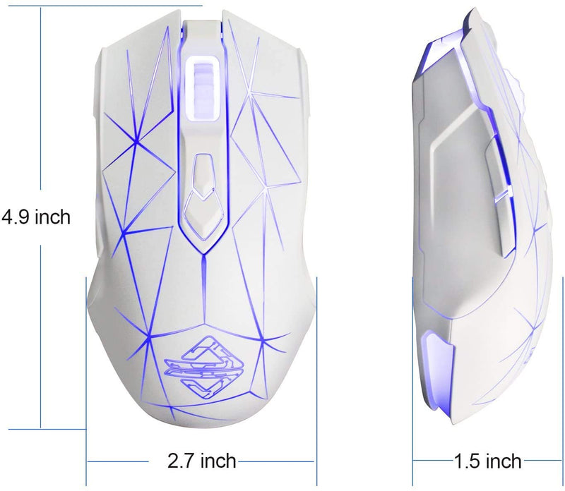 RGB Lightweight Gaming Mouse, Programmable 7 Buttons, Ergonomic LED Backlit USB Gamer Mice Computer Laptop PC, for Windows Mac OS Linux, Pink (Star White) star white