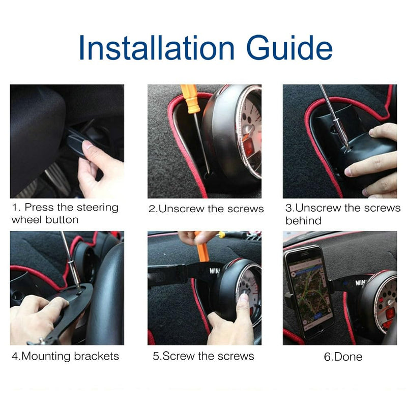 Mobile Phone Holder Mount Compatible with Cooper S D SD JCW ONE Countryman R60 2010-2016 Paceman R61 2013-2016 Phone Mount Cradle Stand Bracket (Gray Union Jack) gray union jack