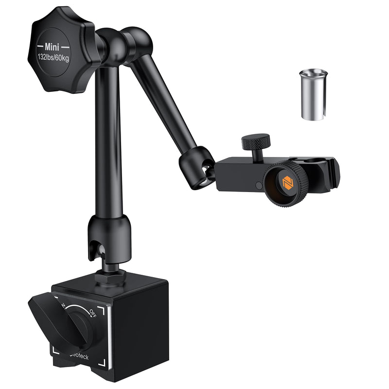 Neoteck Magnetic Tripod Measuring Stand for Dial Gauge with Central Clamping Magnetic Dial Gauge Base Stand Holder Measuring Tripod 60 kg Max. Tensile Force - Black 132 lbs (60 kg)