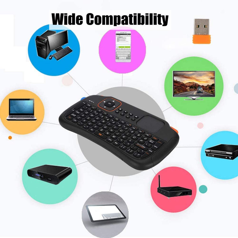 Yoidesu Mini Wireless Keyboard with Touchpad Mouse,2.4GHz Mini Wireless Keyboard Controller with 83-Key,Rechargeable Mini Keyboard