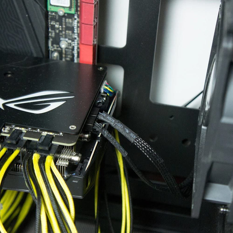 Gebildet 4 x 4 Pin PWM Fan Extension, Power Cable, Connection Housing, Male to Female, for Computer, Compatible with 4-Pin and 3-Pin PWM Fans (42 cm) PWM (1 to 1) 42 cm