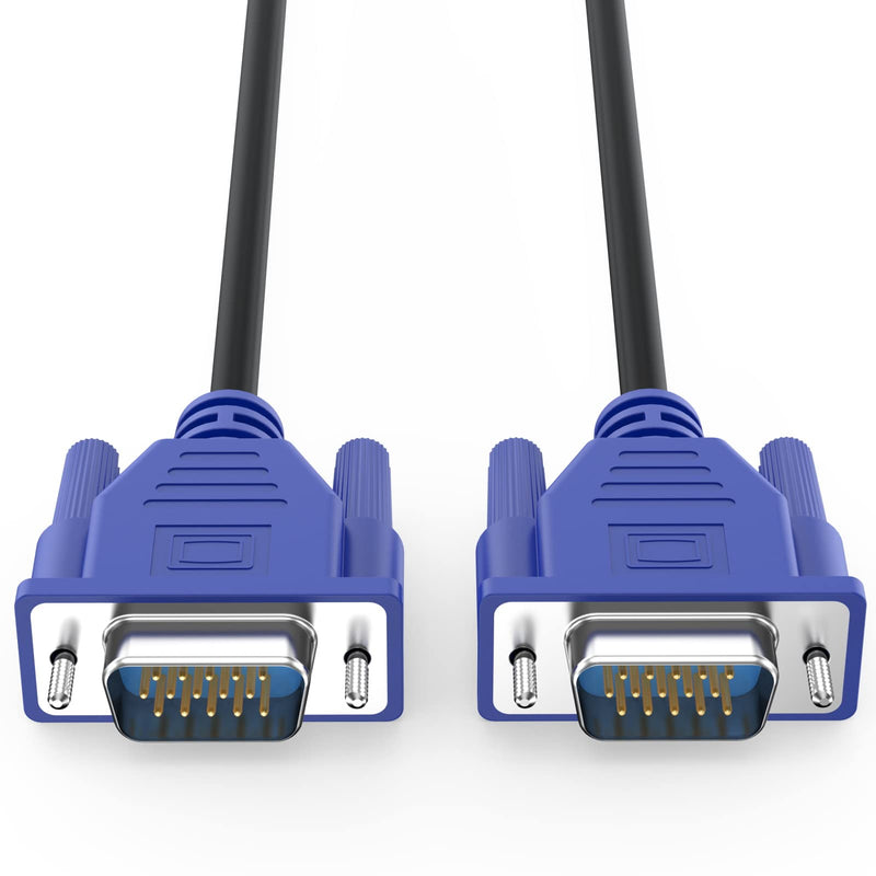 VGA to VGA Cable 6 Feet, VGA to VGA Monitor Computer Cable 1080P Full HD Male to Male Shielded Cord HD15, VGA Splitter Cable for Computer PC Monitor Laptop TV Projector and More 1