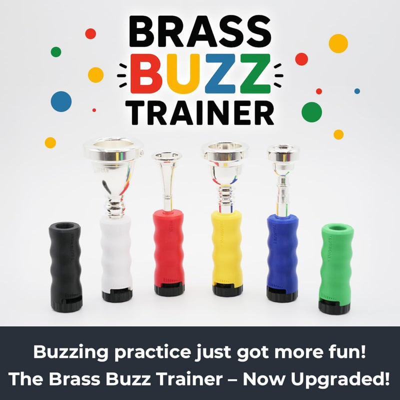 [AUSTRALIA] - Trumpet Mouthpiece Buzzing Practice Tool – Anywhere Practice & Warm-up – One-Touch Adjustable Resistance - BRASS BUZZ TRAINER (Blue) Blue 