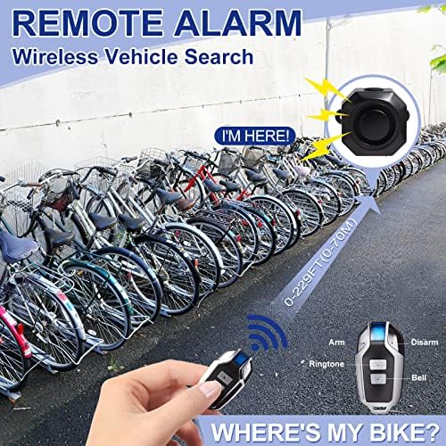 [AUSTRALIA] - Bike Horn Electric Vehicle Alarm Wireless Vibration Alarm System with Motion Sensor Waterproof Rechargeable Antitheft Alarm for Ebikes Bike Scooter Car (SF32 Alarm one Pack) SF32 Alarm one pack 