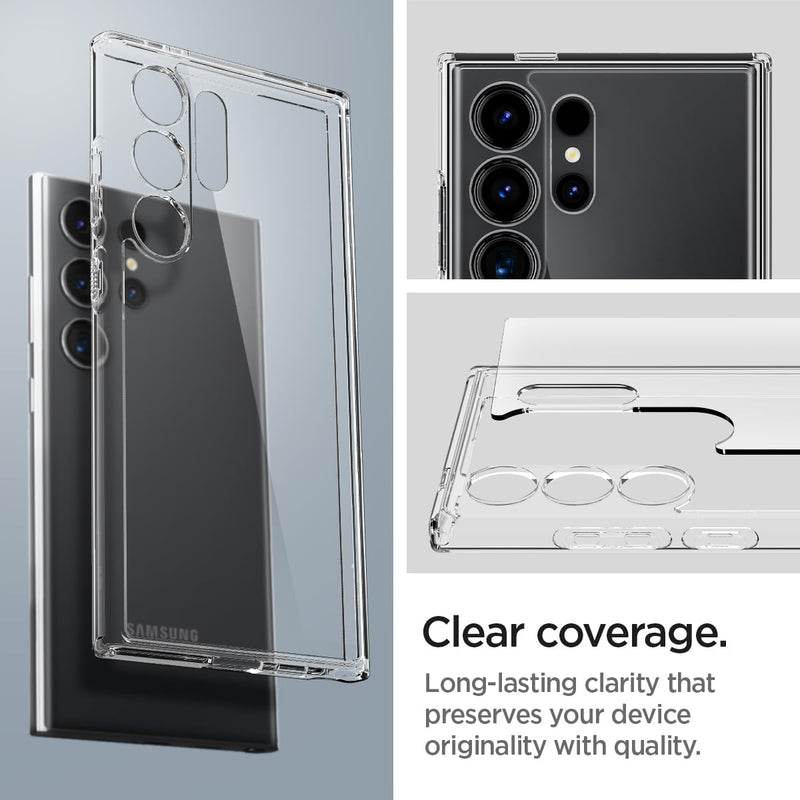 Spigen Ultra Hybrid Designed for Galaxy S24 Ultra Case (2024), [Anti-Yellowing] [Military-Grade Protection] - Crystal Clear