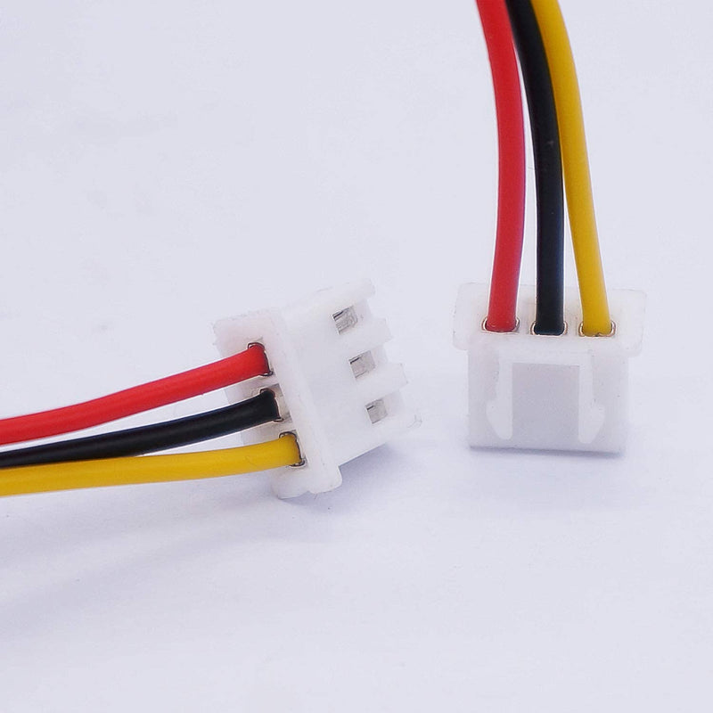 Taiss/3 Pcs 10K Ohm Linear Taper Adjustable Rotary Potentiometer Change Resistance WH148 B10K 3 Pin with XH2.54-3P Connector Wire Cable + Black Knob Cover Cap 148-10k-BKL