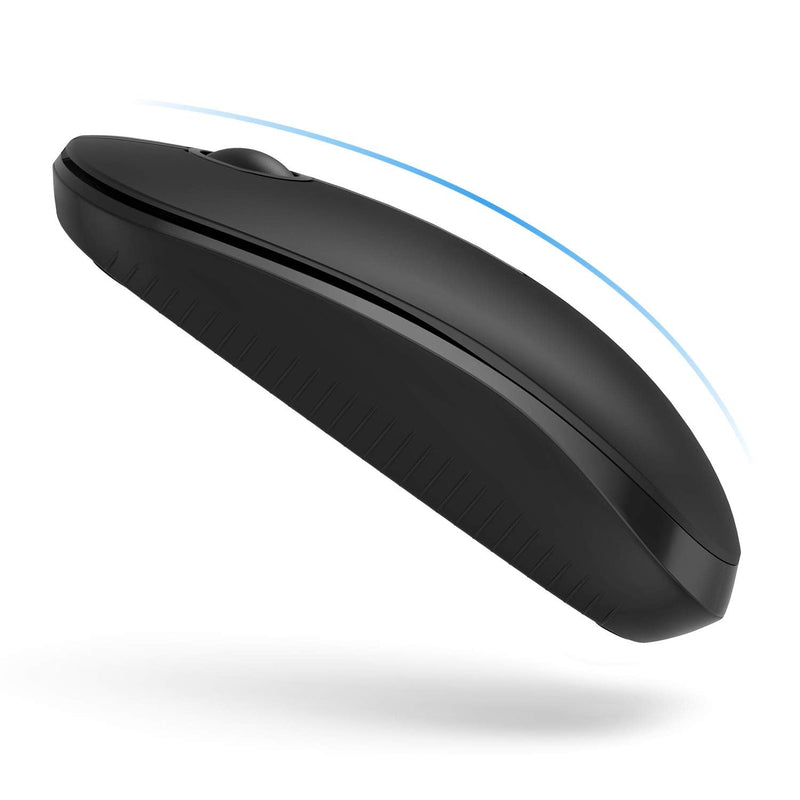 Wireless Mouse, Vssoplor 2.4G Slim Portable Computer Mice with Nano Receiver for Notebook, PC, Laptop, Computer (Black) Black