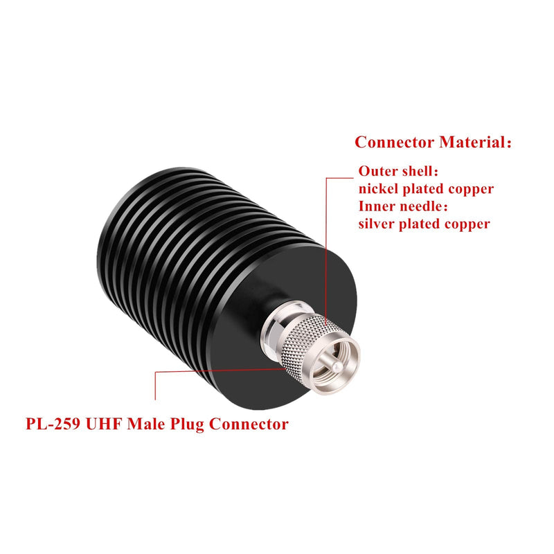 XRDS-RF 50W PL259 UHF Male Plug RF Dummy Load, 50 Ohm