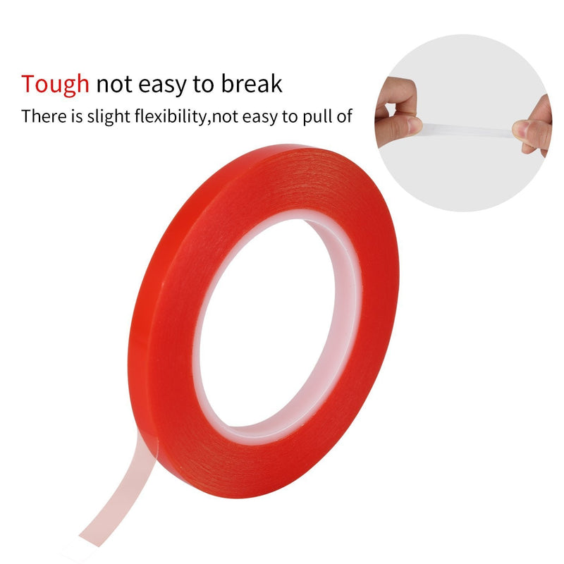 Double Sided Adhesive Tape Kaisiking 5mm / 10mm x 25M Heat Resistant High Adhesion Transparent Acrylic Tape, LCD Screen Repair Sticker for Cell Phone Touch Screen Repair 2pcs (5mm+10mm)