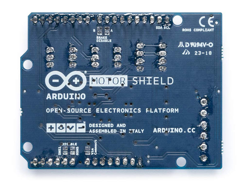 Arduino Motor Shield REV3 [A000079] –Motor Control for Arduino, 4 DC Motors, 2 Stepper Motors, 1.2A per Motor, Integrated Power Supply, Compatible with Arduino IDE for Robotics and Automation Projects