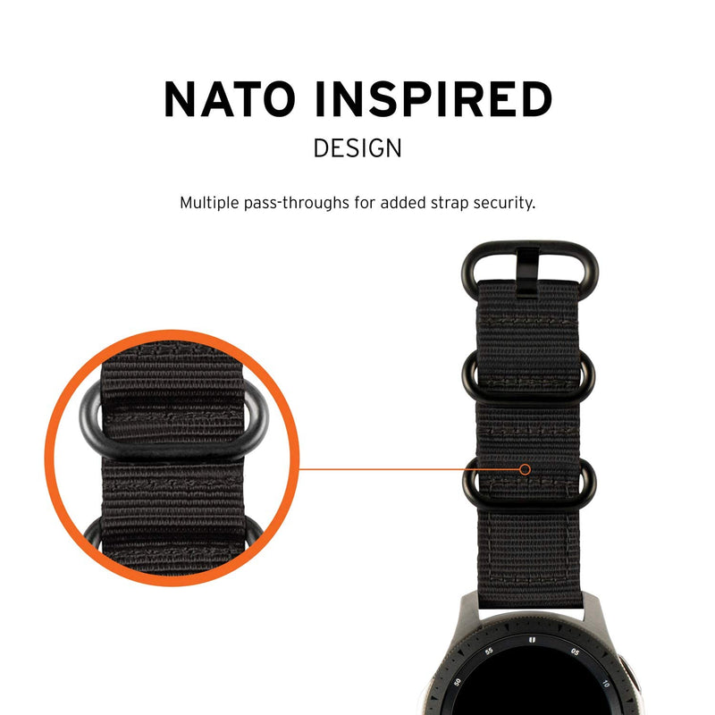 URBAN ARMOR GEAR UAG Compatible with Samsung Galaxy Watch Band - Metropolis Watch Strap Black 46mm