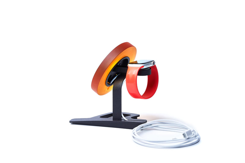 Amber Glaze 2-in-1 Genuine Magnetic Charger Holder Phone Stand for Genuine Mobile Phone & Smart Watch, 3D Designed Base, Magnetic Snap-On Charging CAEIPAWS3DPID002A