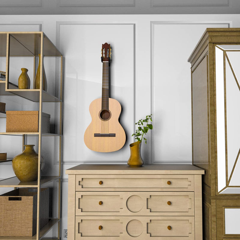Guitar Wall Mount Hanger 3 Pack, Guitar Hanger,Black Walnut Guitar Hook Holder Stand for Acoustic Electric Bass Guitar Ukulele Mandolin at Home, Studio