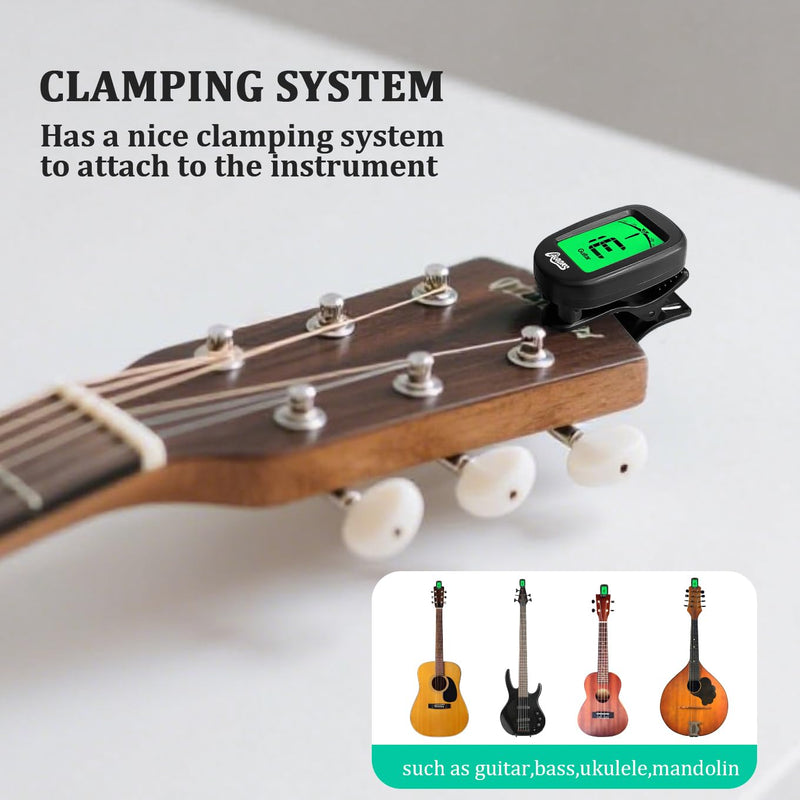 10Pack Guitar Tuner Clip on-Accurate Chromatic,Acoustic Guitar Bass Violin Ukulele Tuner GuitarTuner 10Pack