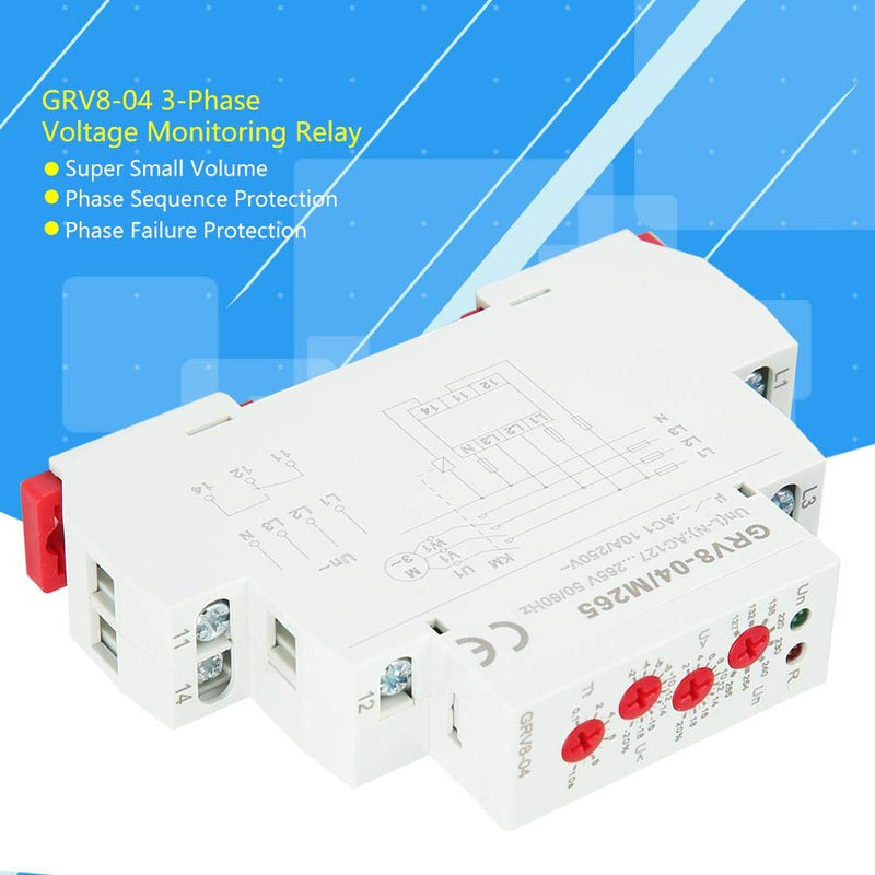 GRV8-04 M265 Voltage Relay 3-Phase Voltage Monitoring Relay Phase Sequence Phase Failure Protection