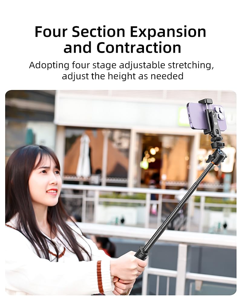 BTG Extension Pole Tripod for Extension Pole Desktop Tabletop Tripod for DJI Pocket 3 2 Action 5 4 3 Insta360 X4 X3 Go 3 Go 3S Selfie Stick Tripod Self Portrait Live Streaming Vlog Shooting