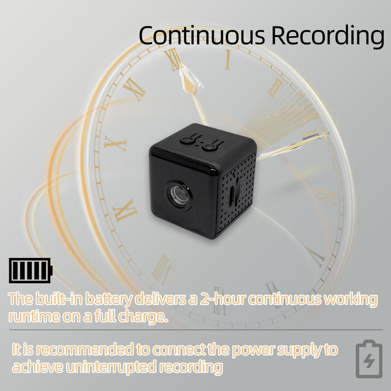 Mini Spy Camera Hidden HD 1080P - Wireless WiFi/No WiFi Tiny Cam, Micro Secret Discreet Camera with APP Remote View & Video Recording, Camara Espias Ocultas for Indoor Outdoor Monitoring