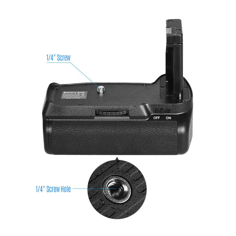 Andoer Vertical Battery Grip Holder for Nikon D5300 D3300 D3200 D3100 DSLR Camera EN-EL 14 Battery Powered with IR Remote Control
