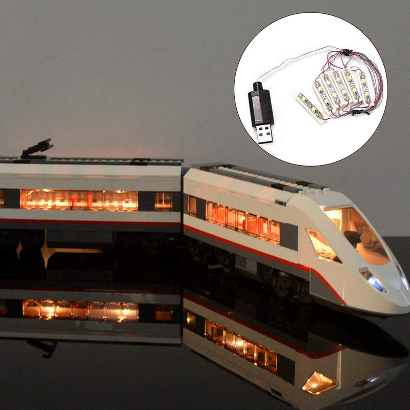 Ymiko 1 x 6 LED Downlights USB Powered Brick White, Powered by USB, LED Bricks, Lamp Off, LED Lighting, Compatible with Bricks
