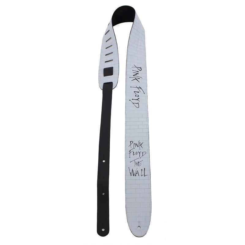 Perri's Leathers Ltd. - Guitar Strap - Direct To Leather - Official Licensing PINK FLOYD - Adjustable - For Acoustic/Bass/Electric Guitars - Made in Canada (DTL25PF-11004) 56" White