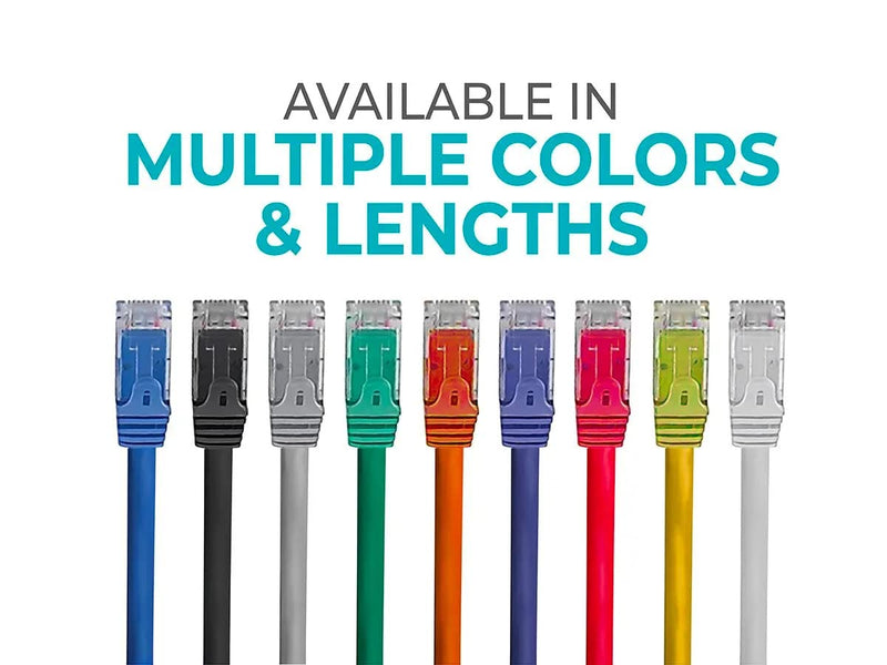 Monoprice Cat6 Ethernet Patch Cable Bundle - 12-Pack 2 Feet & 12-Pack 1 Foot - Blue Flexboot Series