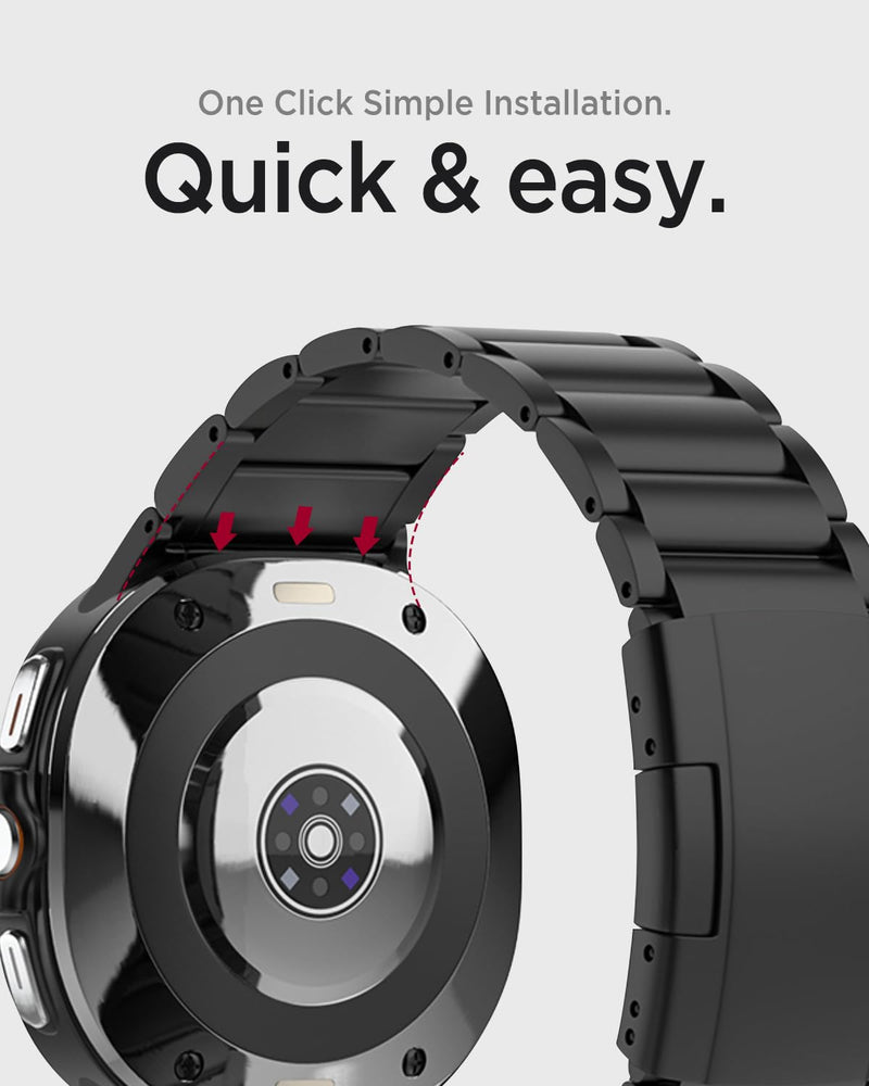 Miimall Titanium Band for Samsung Galaxy Watch Ultra 2 2026/1 47mm | Men's Luxury Metal Bracelet Classy Elegant Strap with Quick-Release Clasp Business Formal Band for Galaxy Watch Ultra 2/1