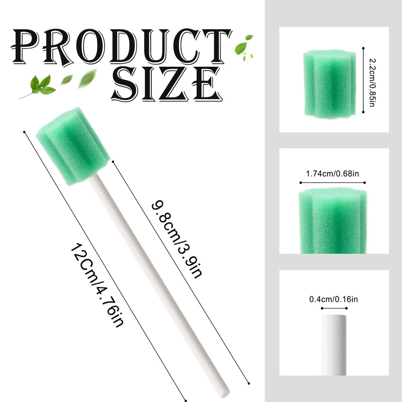 Mouth Sponges Sterile Dental Swabs, 50 Pieces Oral Care Sponge Swabs, Cleaning Mouth Swabs, Oral Hygiene Sponge, Mouth Care Swabs, Cotton Buds, Oral Care Sticks, Foam for Oral Hygiene, Cyan