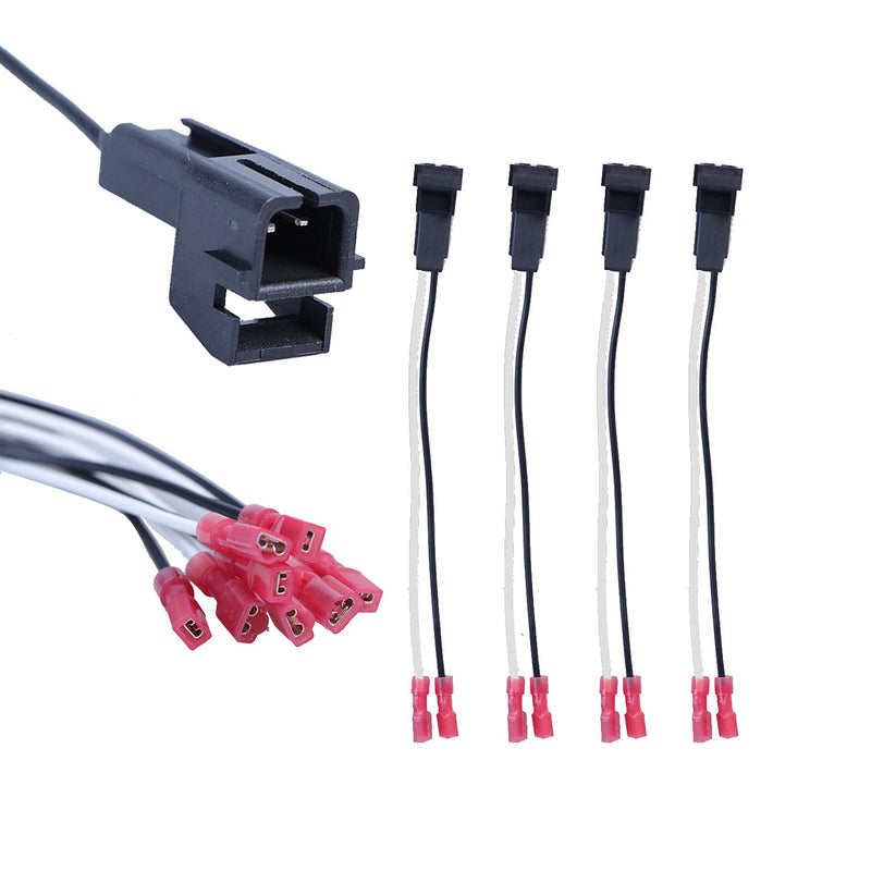 4 Pack Speaker Harness Replacement for GM Motors Buick Cadillac Chevy Oldsmobile Front Rear Door Speaker Wiring Harness Adapter 72-4568 - Door Speaker Replacement (72-4568)