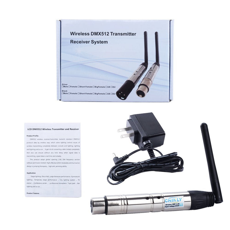 [AUSTRALIA] - CHINLY Wireless Receiver DMX512 DMX Dfi DJ 2.4G Wireless 1pcs Receiver external antenna LED Lighting Control for LED Stage Par Party Light 