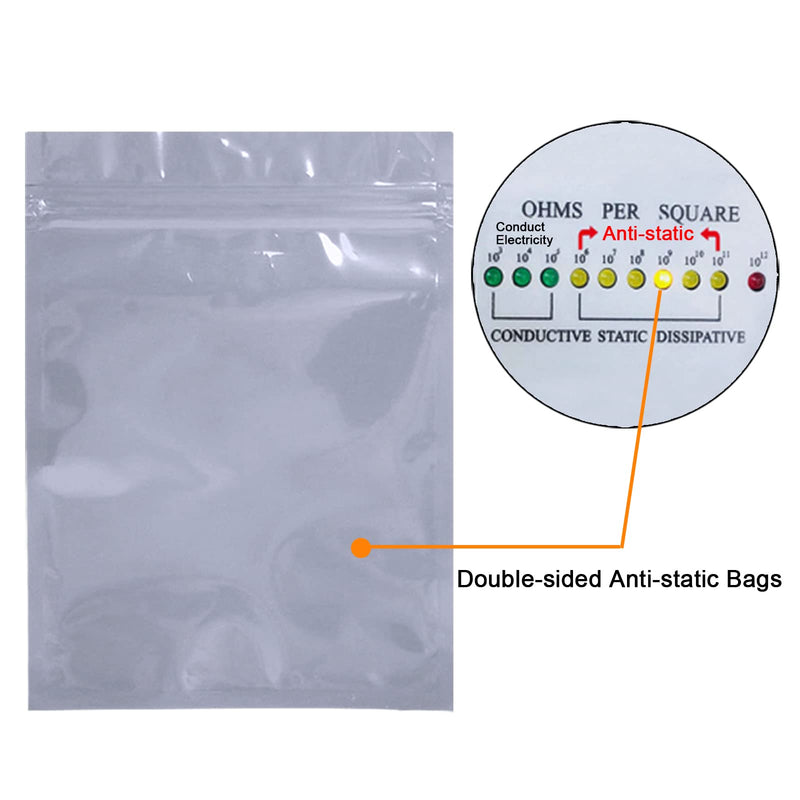 Terokota Large 10Pcs Anti Static Bags, 11.81x15.75in Shielding ESD Bag, Resealable Antistatic Motherboard Bags for Electronics, GPU 10pcs-11.81x15.75in