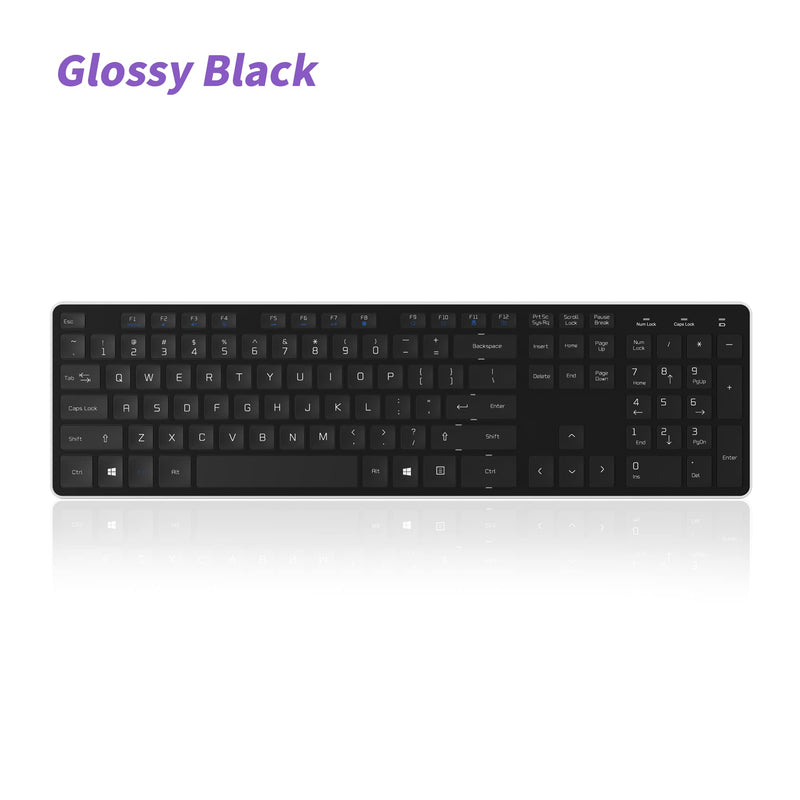 BFRIENDit Wireless Keyboard Ultra - Quiet Chocolate Keys 2.4GHz Connection Slim Wireless Computer Keyboard for Windows 10/8/7/Vista, Microsoft & PC, Smart TV, RF1430K - Black