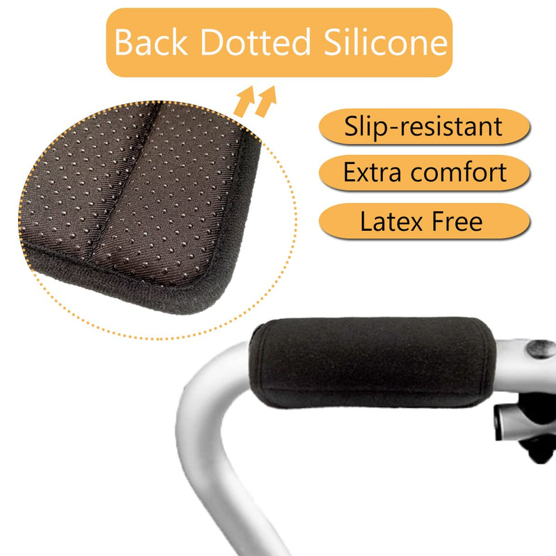 MUTTIY Walkers Hand Grip Covers Padded Memory Foam Core Moisture Wicking Antibacterial Washable Pack of 2