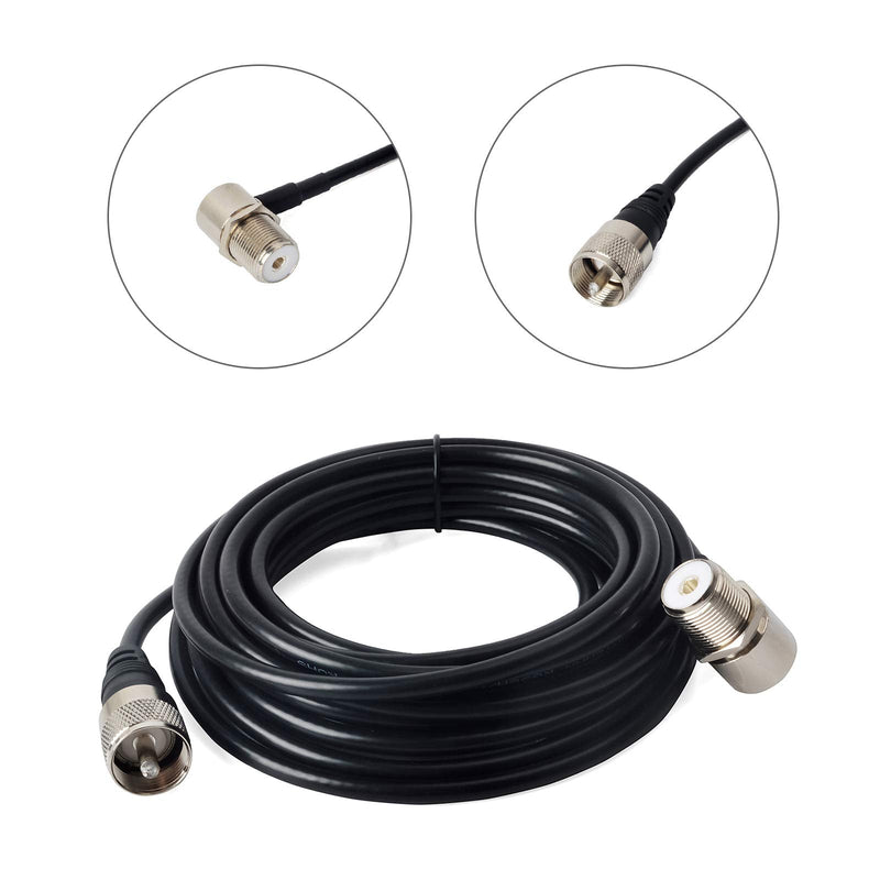 [AUSTRALIA] - UAYESOK Car Antenna Mount Bracket Clip Trunk Lid Hatchback Mobile Radio Antenna Mount Base with 5M/16.4ft SO239 to PL-259 RG-58 Coax Cable for Vehicle Car HAM Radio Antenna 