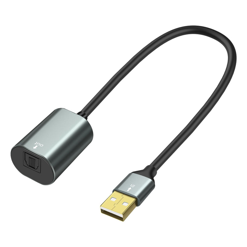 [AUSTRALIA] - MEIRIYFA USB to Toslink Optical Audio Adapter, USB A 2.0 Male to SPDIF Port Digital Fiber Optic Converter Cable for Laptop Computer PC PS5/PS4-0.35M/1.15Ft 