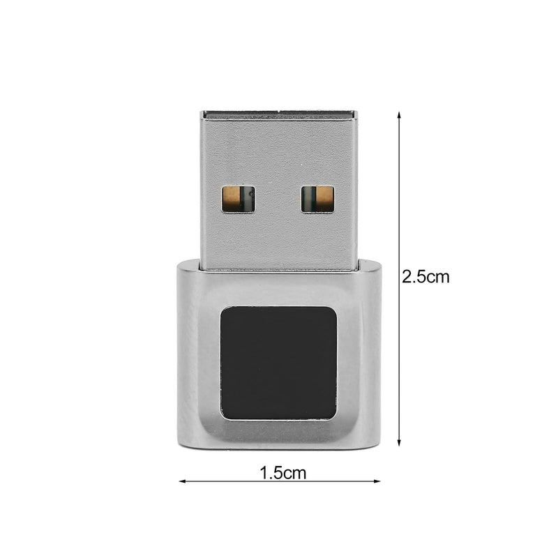USB Fingerprint Reader Mini Fingerprint Scanner PC Dongle Windows Hello Fingerprint Reader for PC Laptop 360 Degree Touch Speedy Matching Biometric Portable USB Fingerprint Logger for Windows 10/11