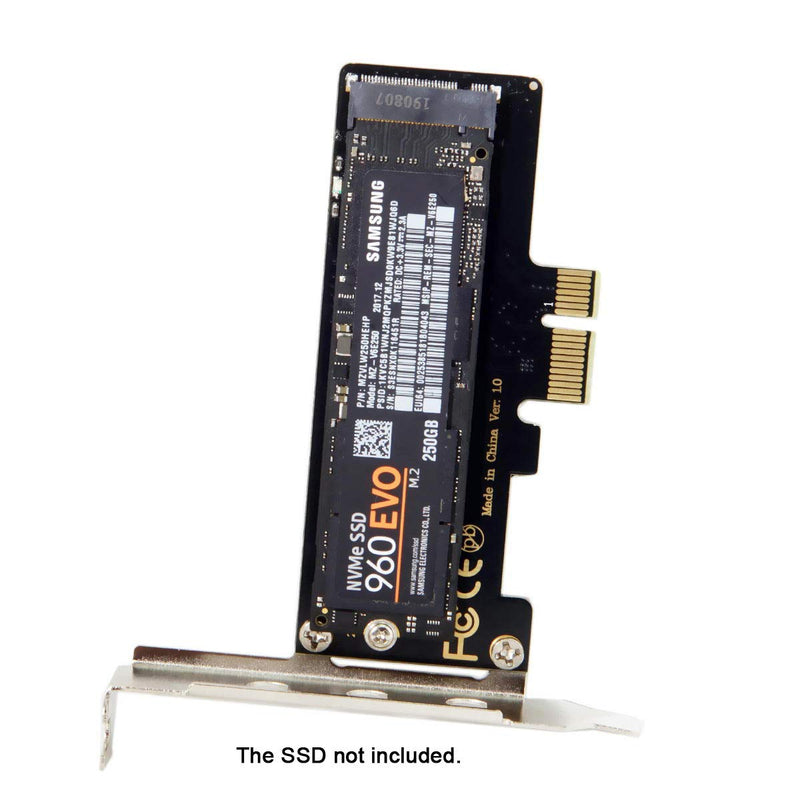 Xiwai Low Profile PCI-E 3.0 x1 Lane to M.2 NGFF M-Key SSD Nvme AHCI PCI Express Adapter Card